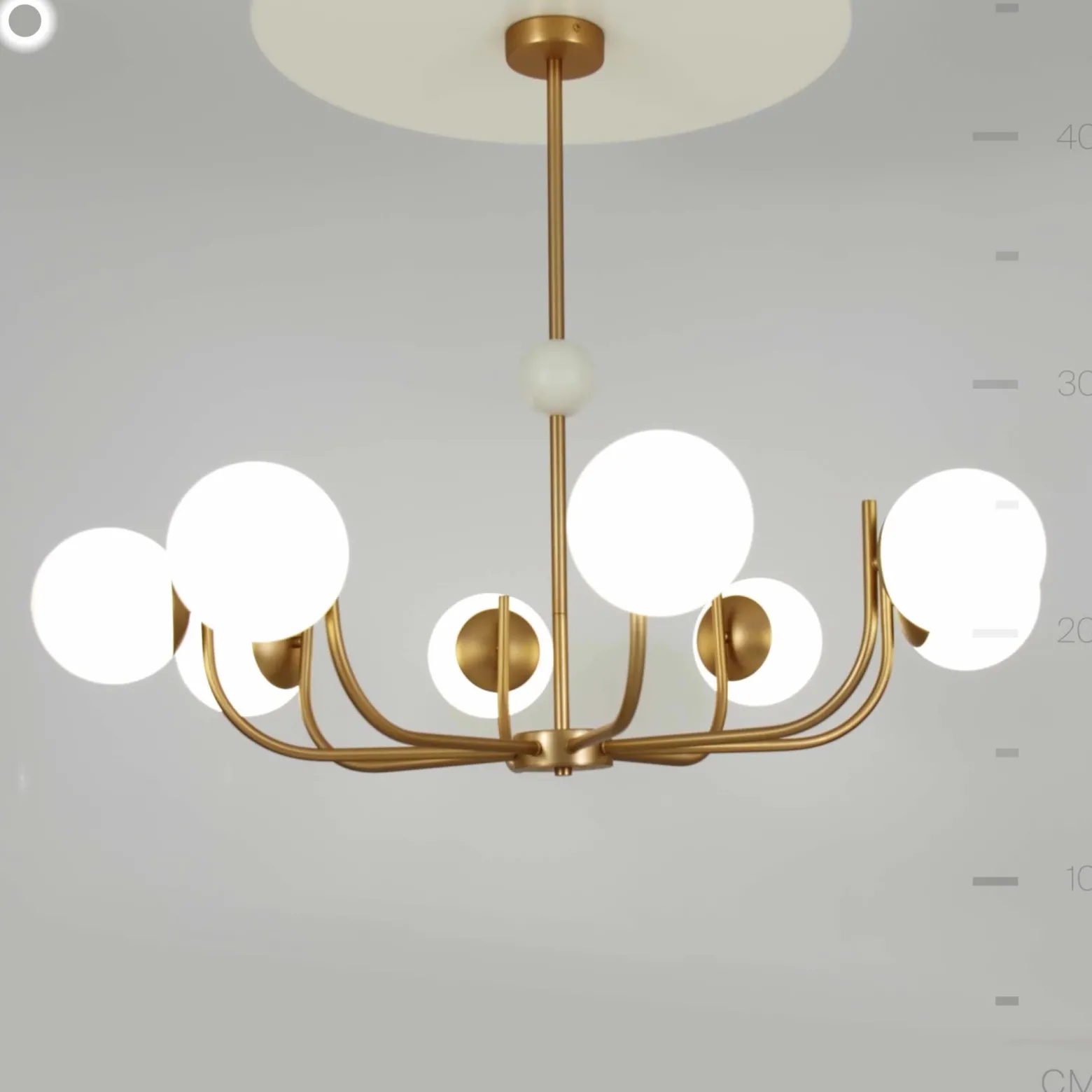 Maytoni lámpara colgante Rendez-vous, 8 luces, color latón