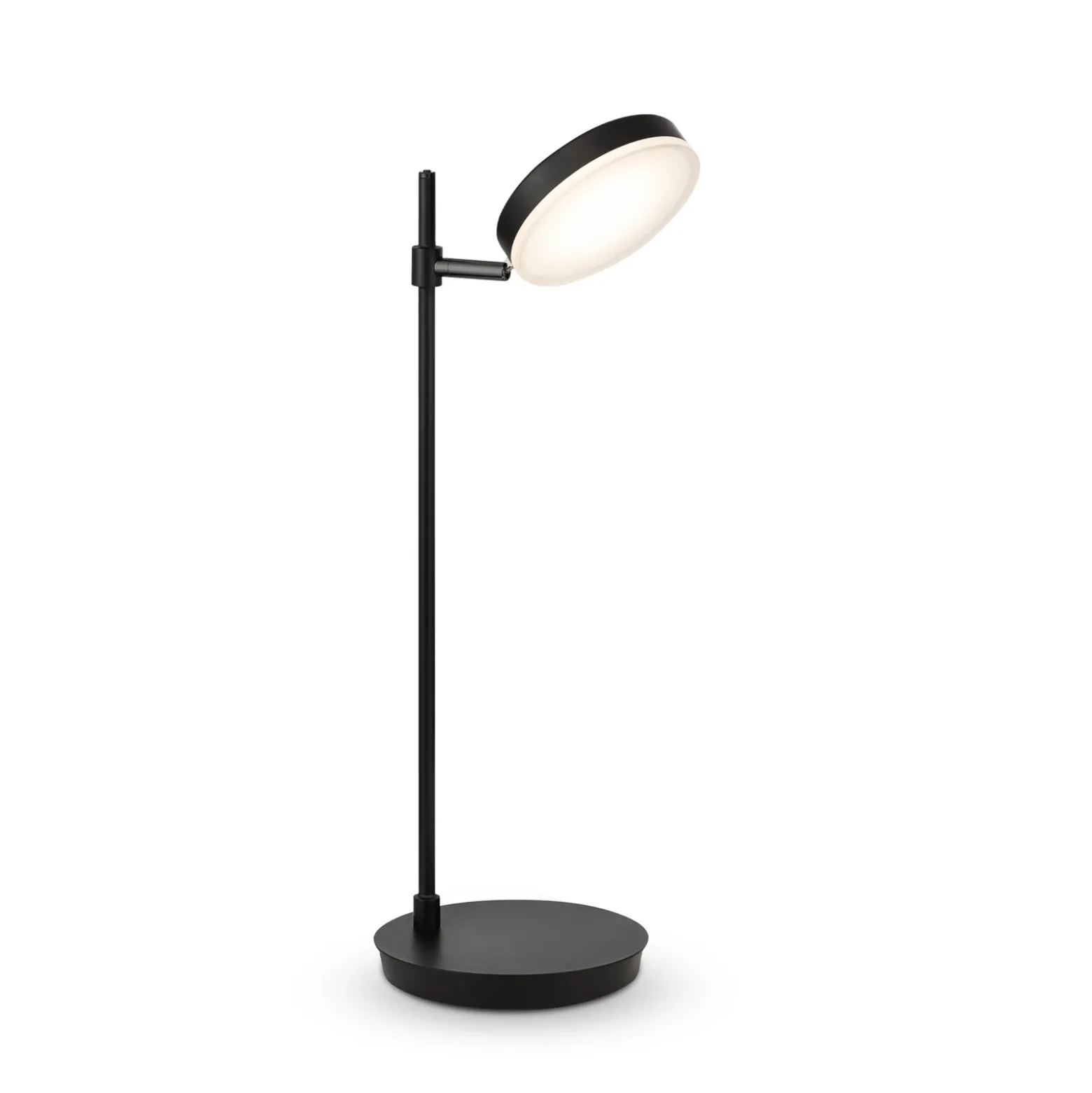 Maytoni lámpara de mesa LED Fad, negra, metal 47 cm regulable