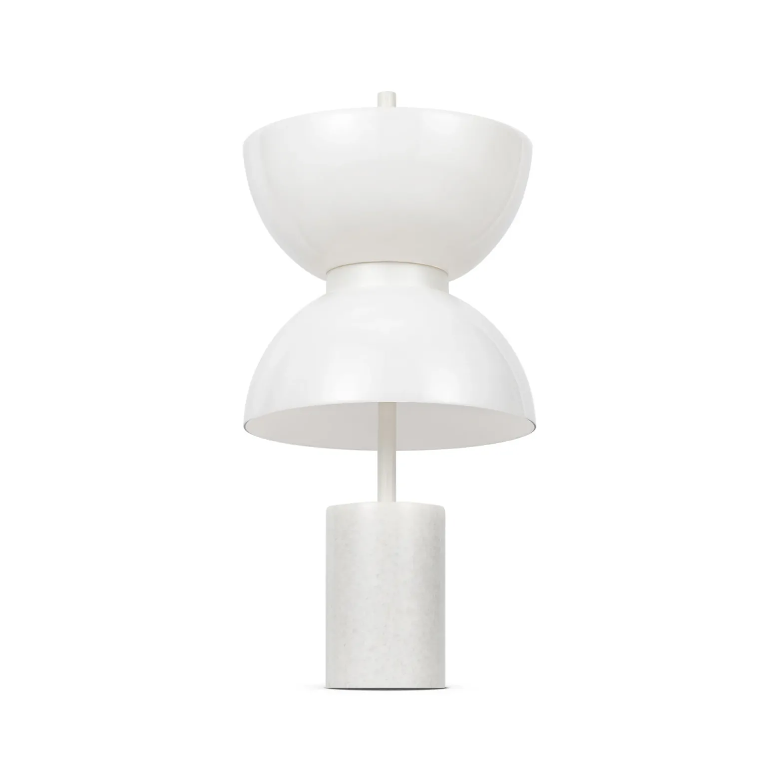 Maytoni lámpara de mesa LED Kyoto, blanca, altura 46 cm, mármol