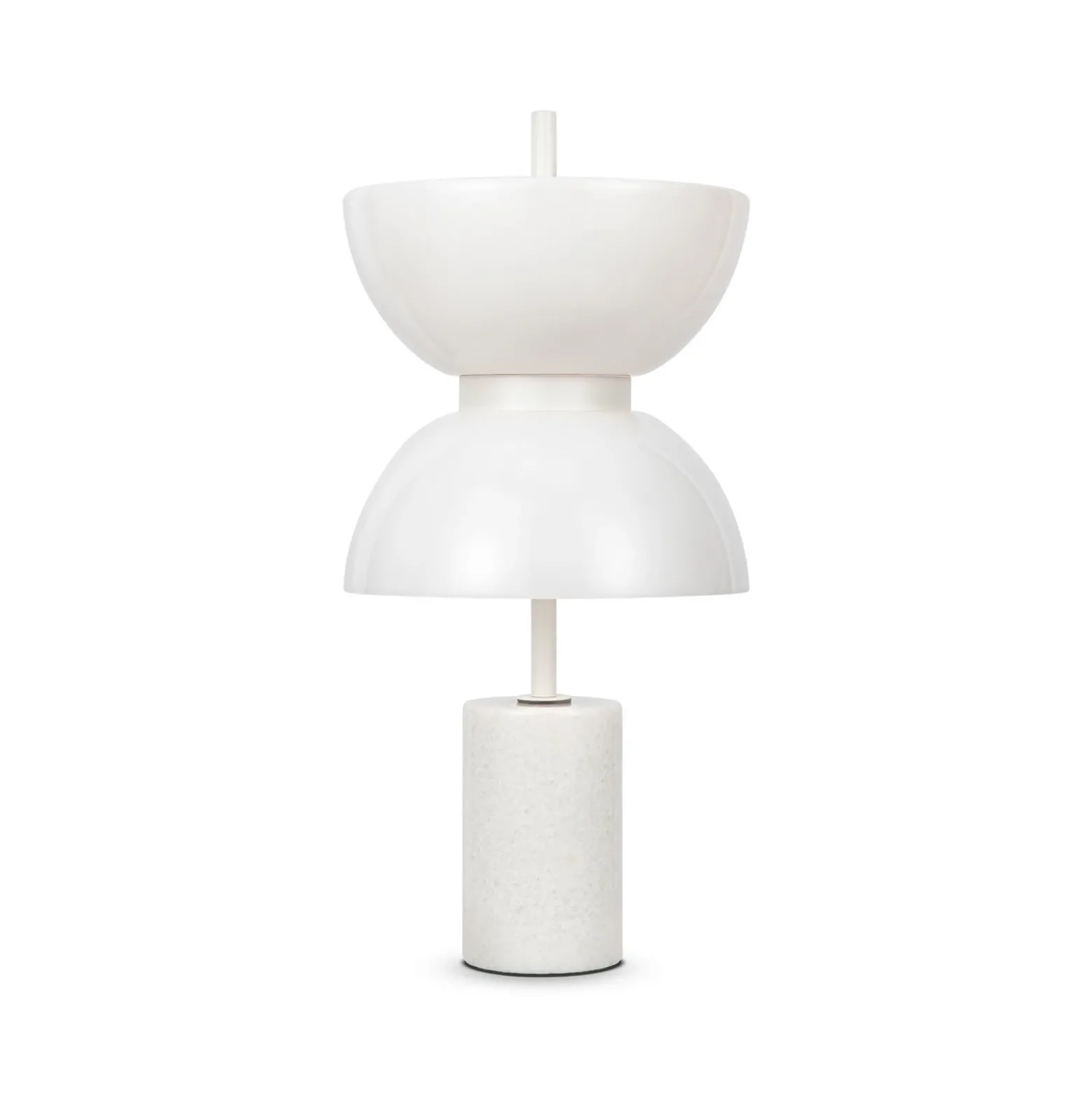 Maytoni lámpara de mesa LED Kyoto, blanca, altura 46 cm, mármol