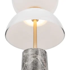 Maytoni lámpara de mesa LED Kyoto, gris, altura 46 cm, mármol