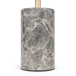 Maytoni lámpara de mesa LED Kyoto, gris, altura 46 cm, mármol