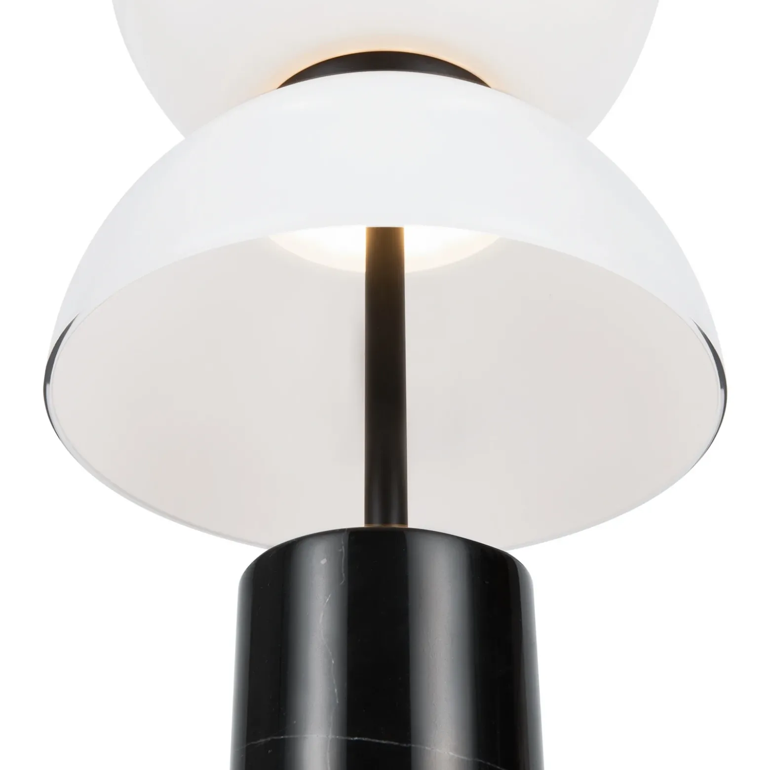 Maytoni lámpara de mesa LED Kyoto, negra, altura 46 cm, mármol
