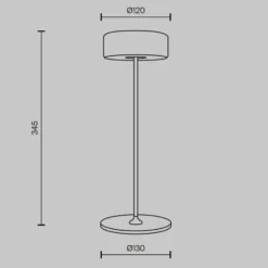 Maytoni Lámpara de mesa LED recargable AI Collaboration, aluminio, negro