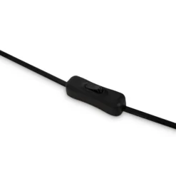 Maytoni Lámpara de mesa Memory, negra, altura 42 cm, cerámica