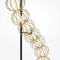Maytoni lámpara de pie LED Golden Cage, altura 154 cm, metal