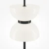 Maytoni lámpara de pie LED Kyoto, negra, altura 145 cm, mármol