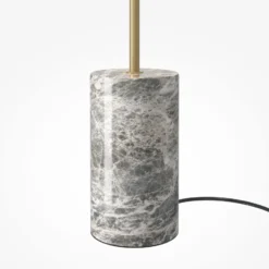 Maytoni lámpara de pie LED Kyoto, gris, altura 145 cm, mármol
