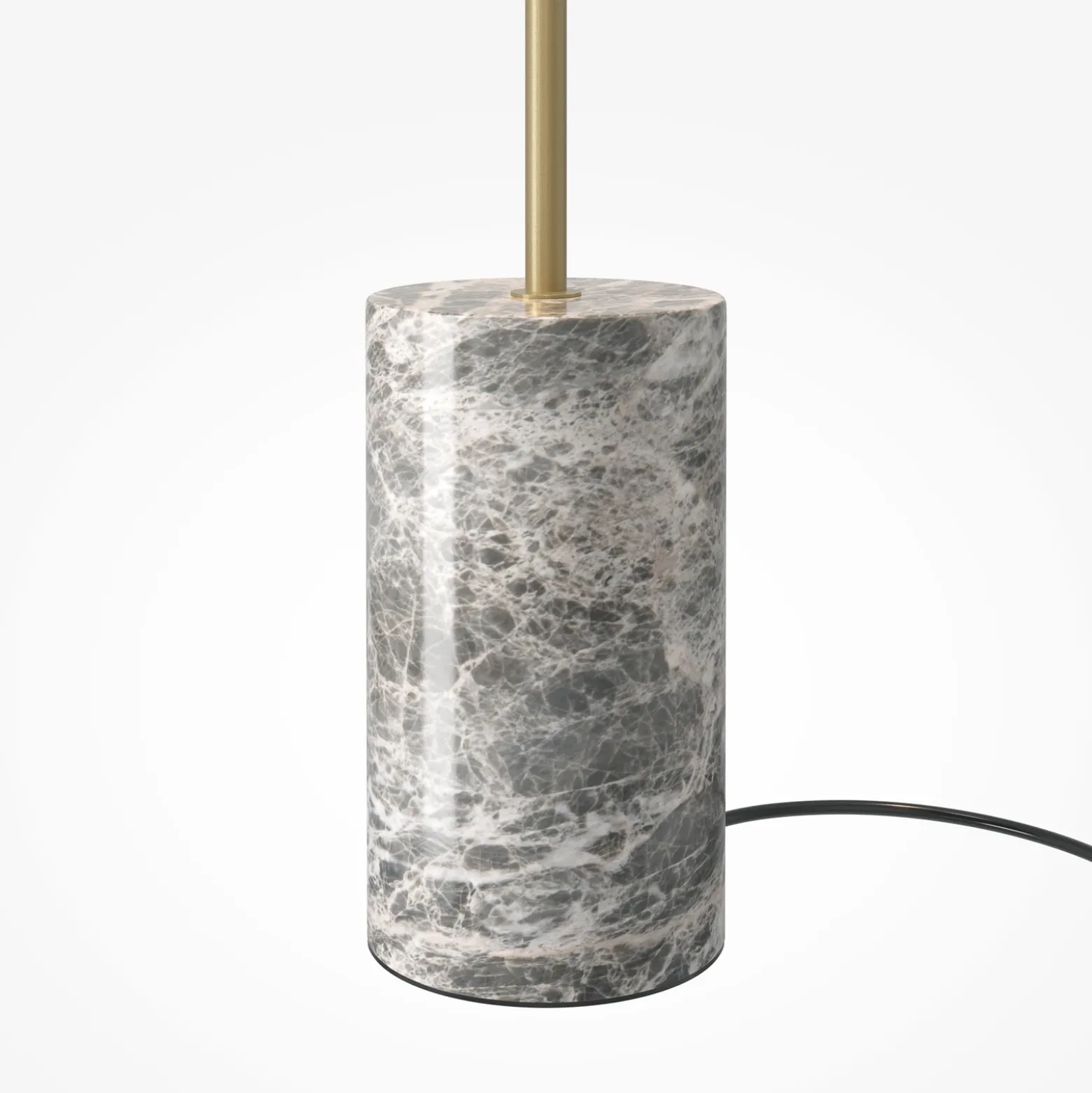 Maytoni lámpara de pie LED Kyoto, gris, altura 145 cm, mármol