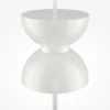 Maytoni lámpara de pie LED Kyoto, blanca, altura 145 cm, mármol