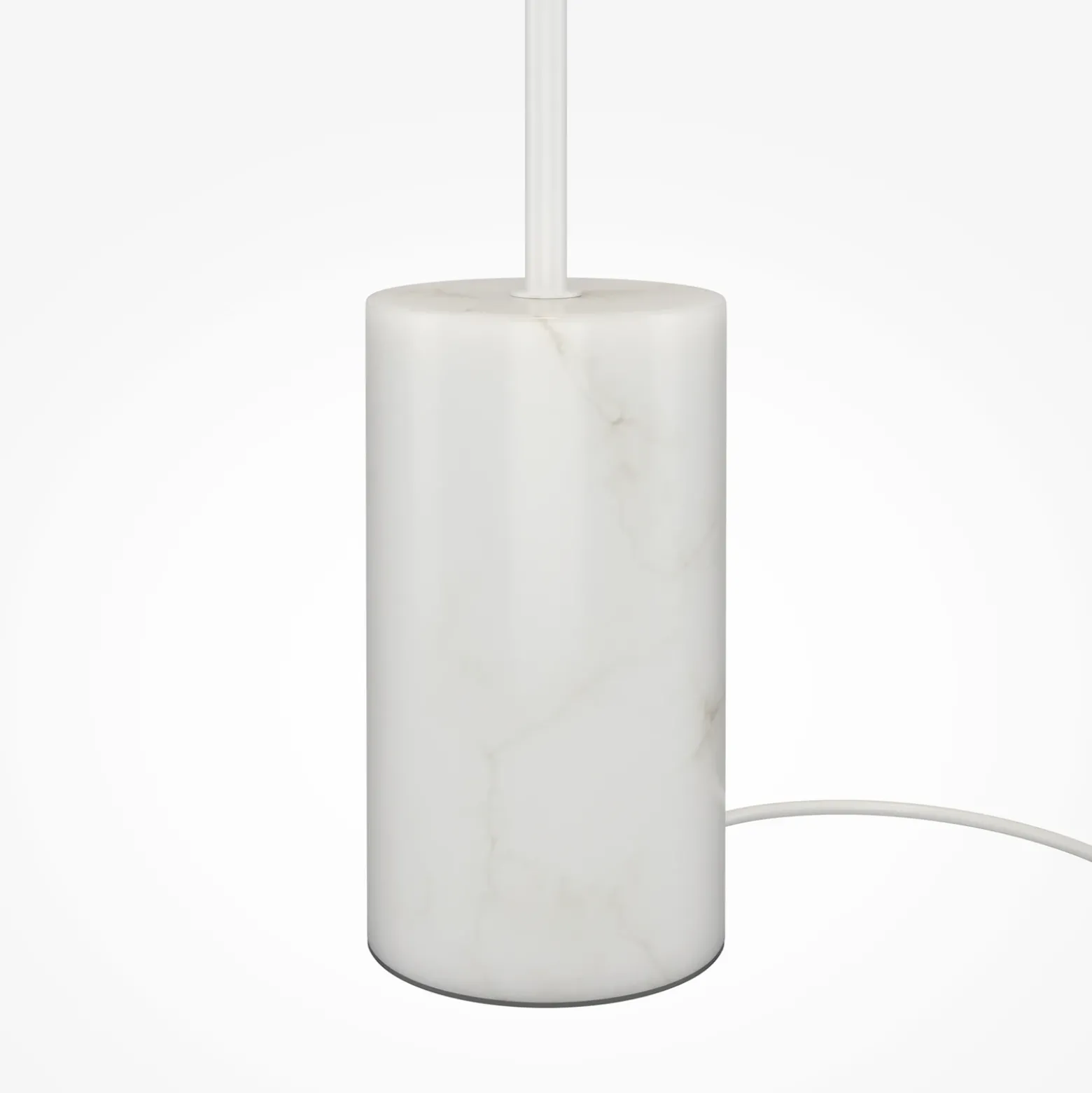 Maytoni lámpara de pie LED Kyoto, blanca, altura 145 cm, mármol