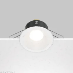 Maytoni lámpara de techo empotrable Zoom blanco Ø 8,5 cm aluminio IP65 GU10