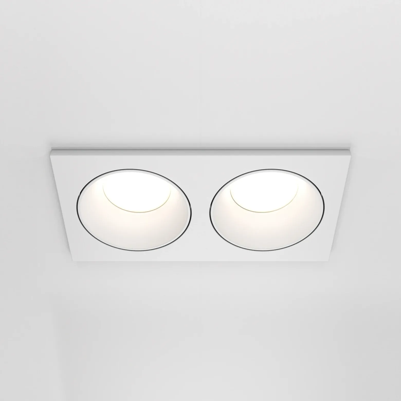 Maytoni lámpara de techo empotrable Zoom blanco 17 x 9 cm 2 luces IP65