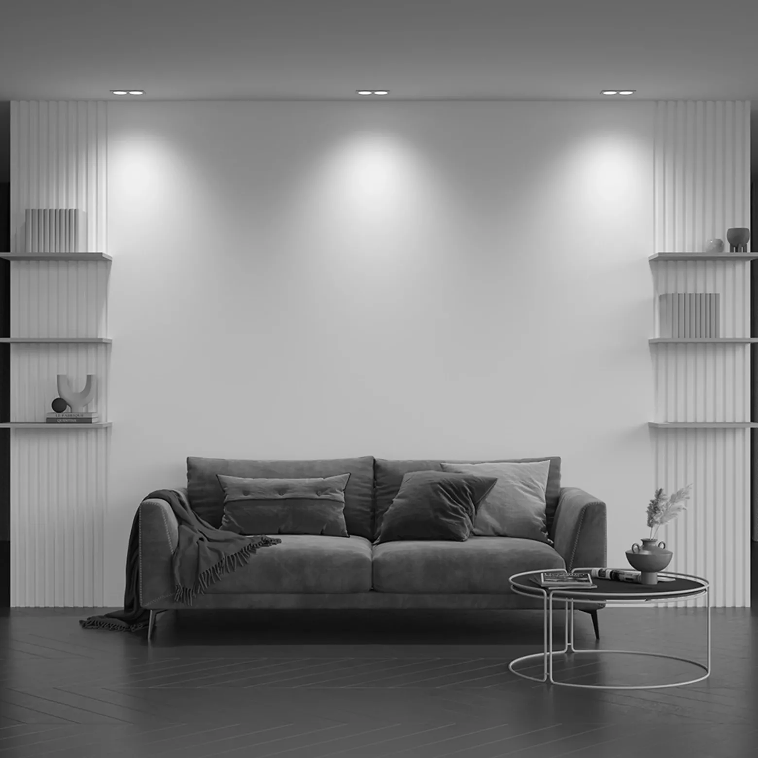 Maytoni lámpara de techo empotrable Zoom blanco 17 x 9 cm 2 luces IP65