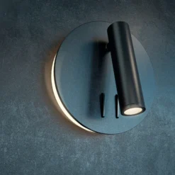 Maytoni los 176 aplique LED 3.000K redondo negro