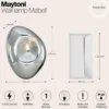 Maytoni Mabell aplique de vidrio, cromo