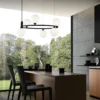 Maytoni Ring colgante 6 luces negro/blanco