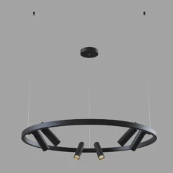 Maytoni Satellite colgante LED 3.300 K negro