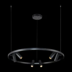 Maytoni Satellite colgante LED 3.300 K negro