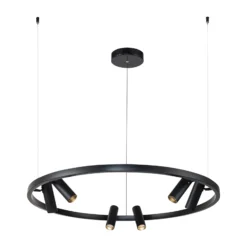 Maytoni Satellite colgante LED 3.300 K negro