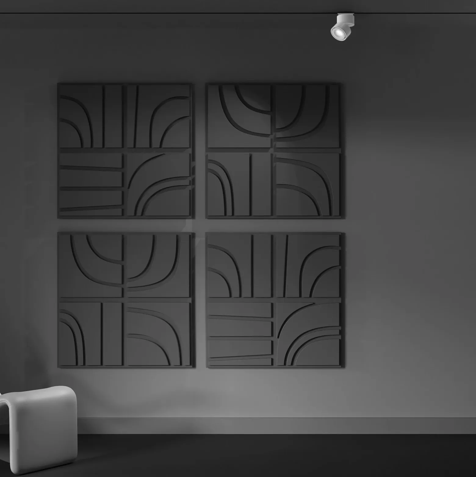 Maytoni Yin foco LED Sistema Unity, triac, 930, blanco