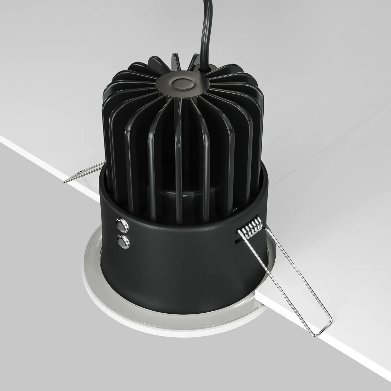 Maytoni Zoom Empotrable LED 930 IP65 triac redondo, blanco