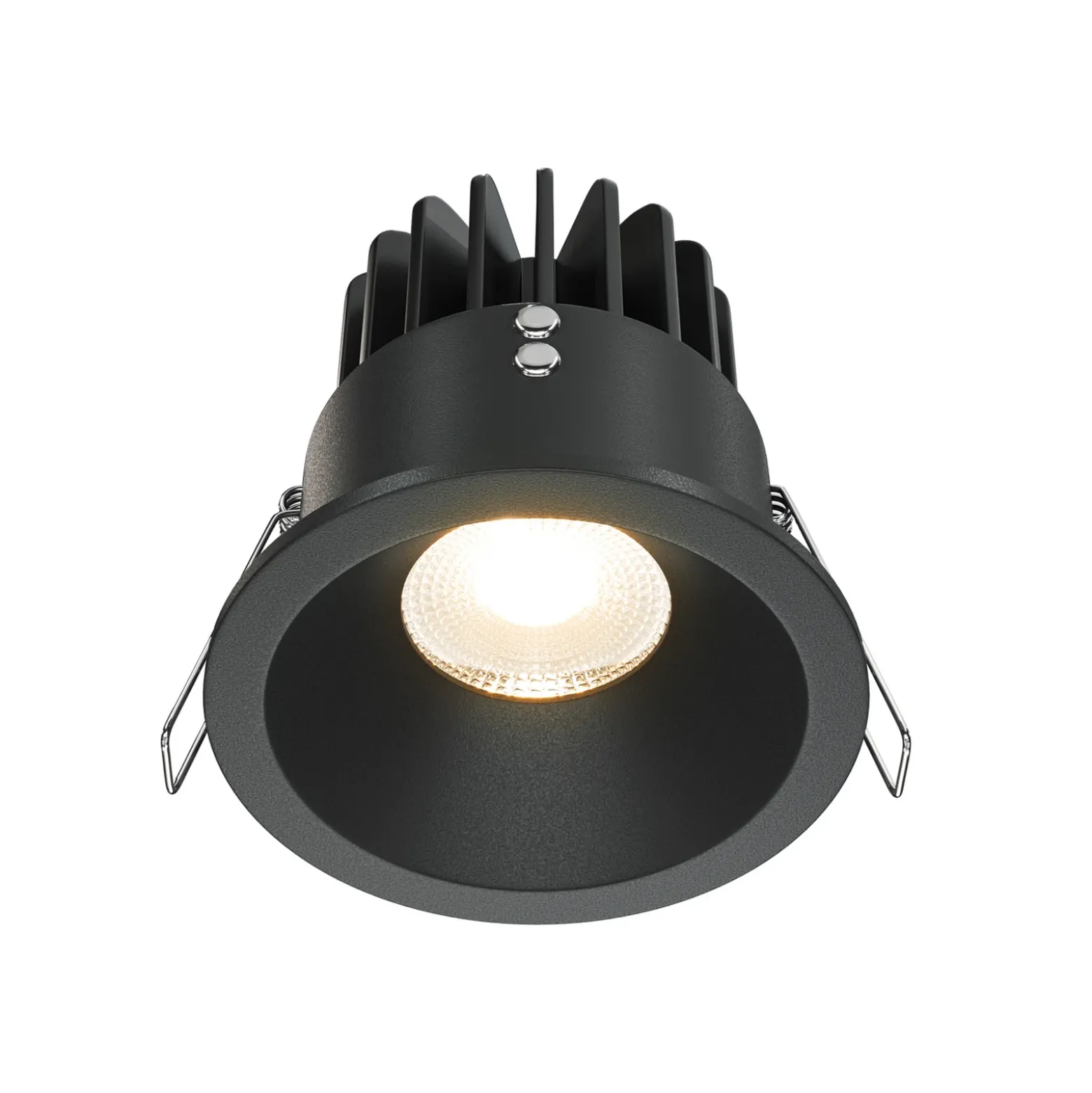 Maytoni Zoom Foco empotrable LED 930 IP65 triac redondo, negro