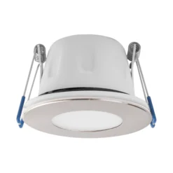 MEGAMAN Foco empotrable LED Tego Slim, paquete de 10, 4.000 K, níquel