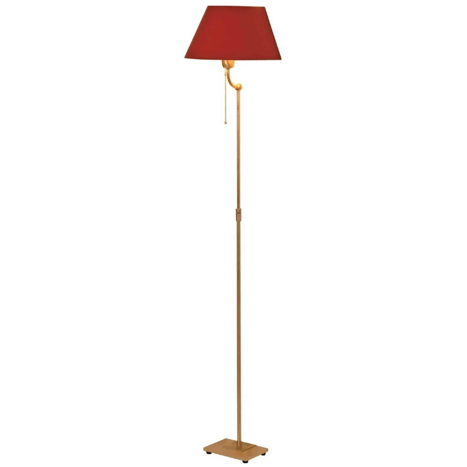 Menzel Living Elegant lámpara de pie pantalla roja