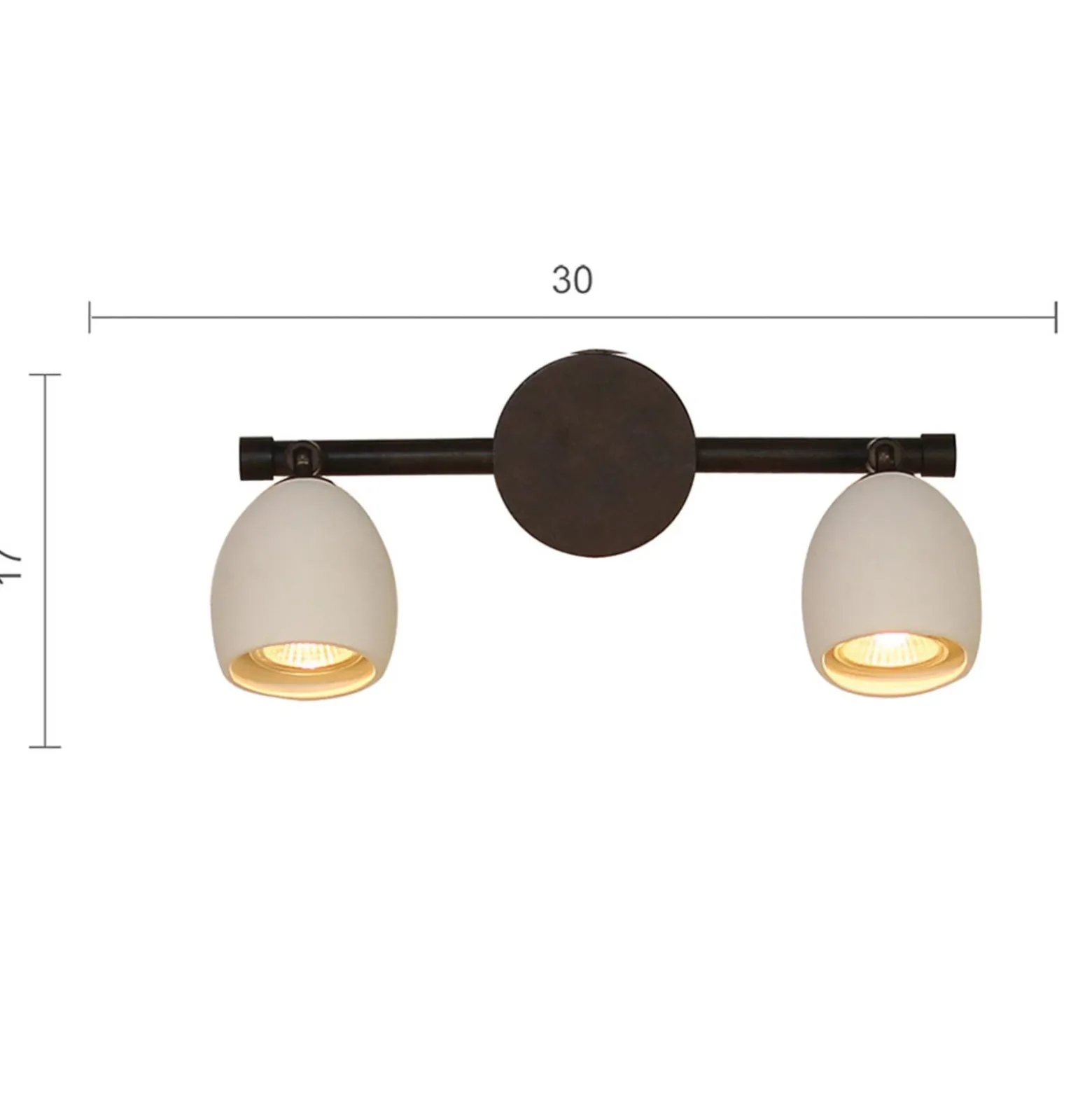 Menzel Provence mate lámpara de pared 2 luces