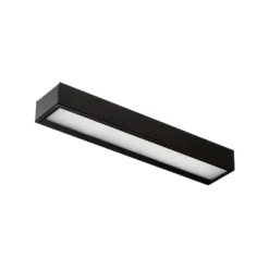 Mera aplique de pared LED, ancho 40cm, negro, 4000K