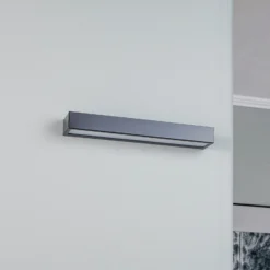 Mera aplique de pared LED, ancho 40cm, negro, 4000K