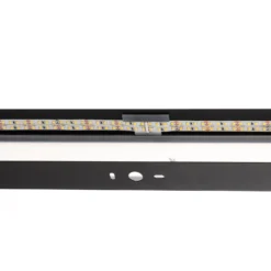 Mera aplique de pared LED, ancho 120cm, negro, 3000K