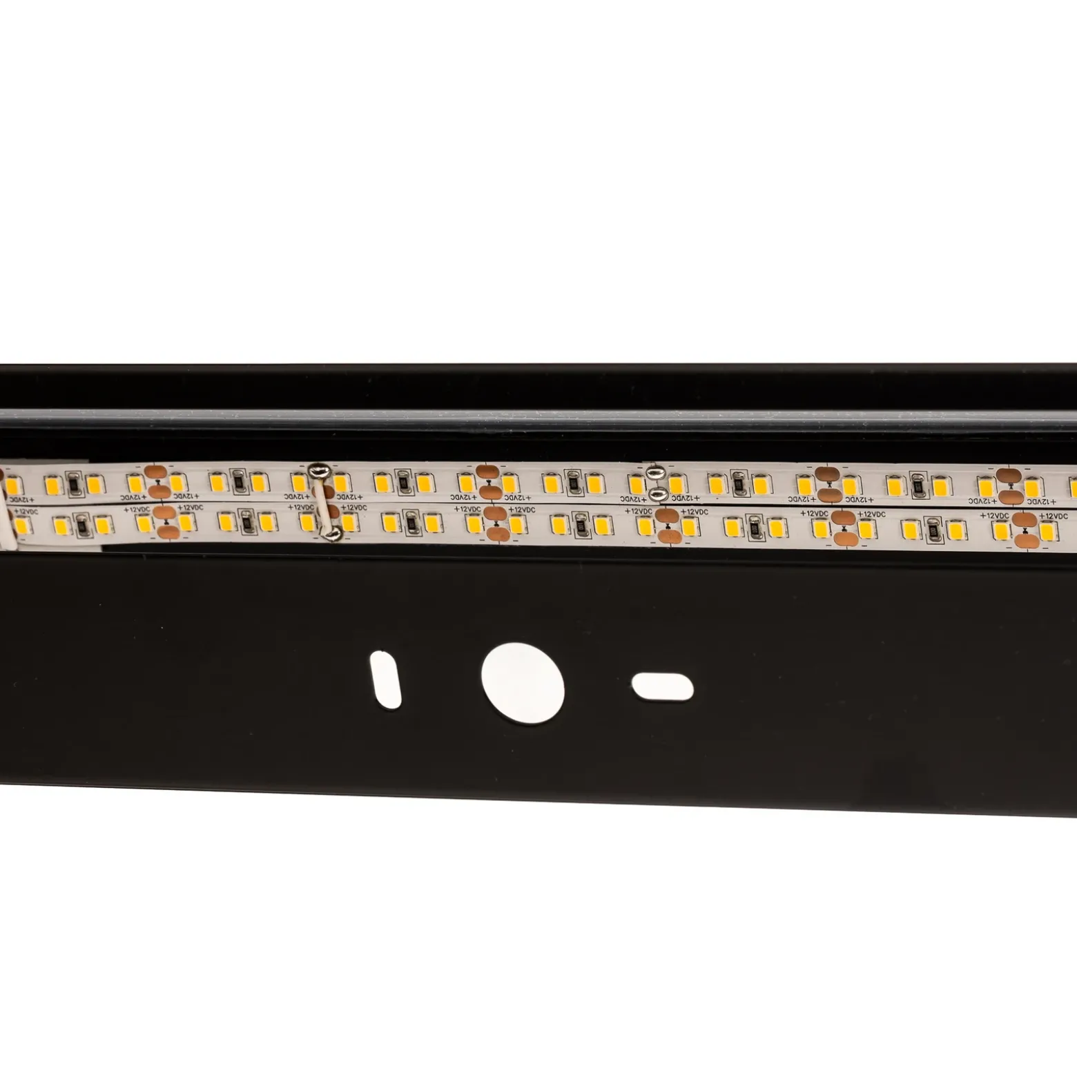 Mera aplique de pared LED, ancho 120cm, negro, 4000K