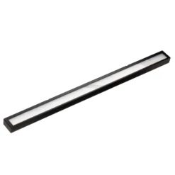 Mera aplique de pared LED, ancho 120cm, negro, 3000K