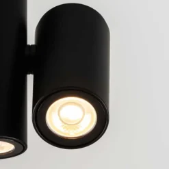 Milan Kronn foco de techo 3 luces negro