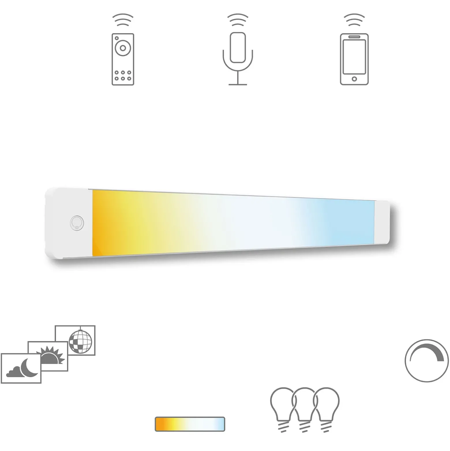 Müller Licht tint LED lámpara bajo mueble Alba, 50cm