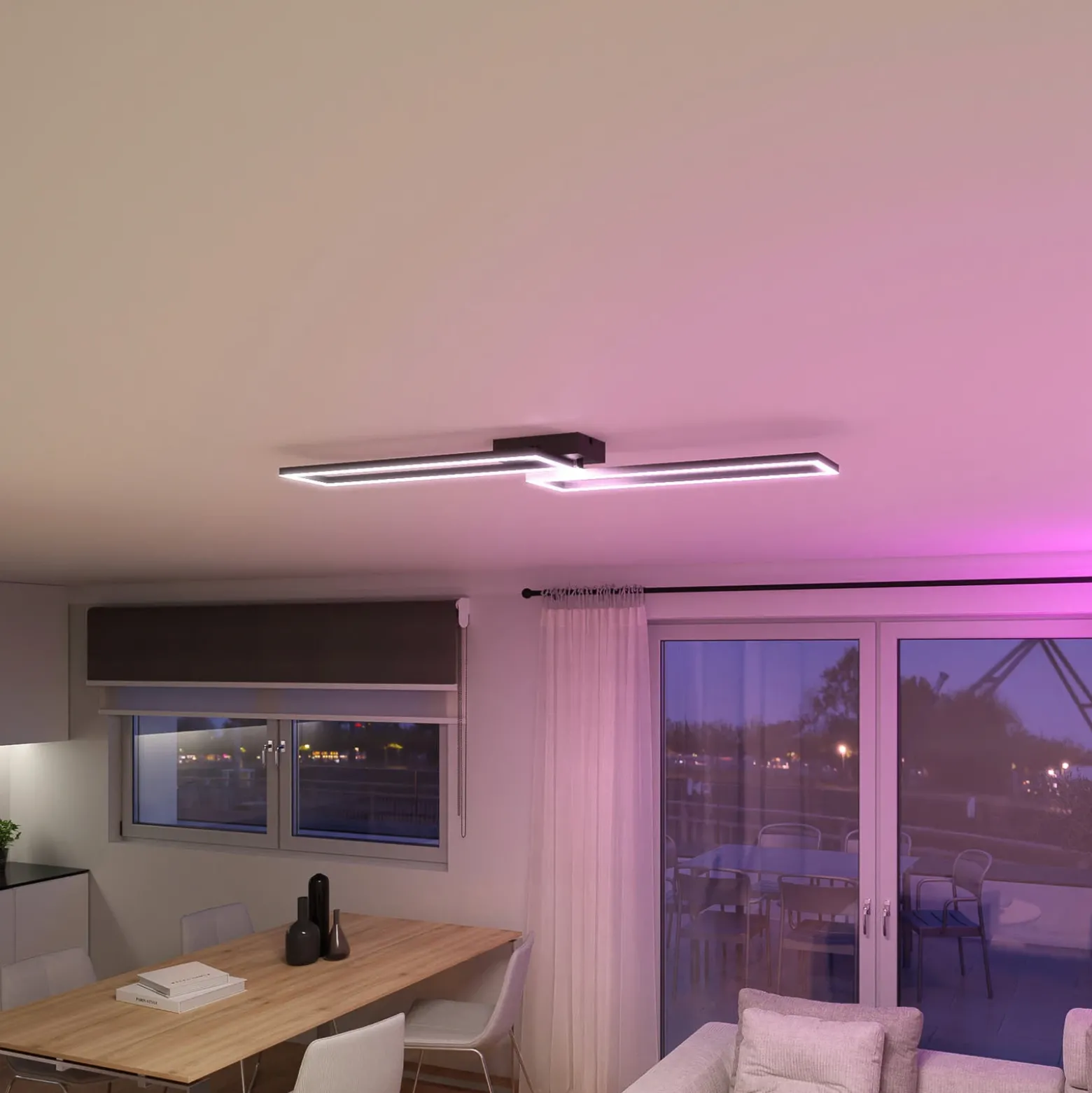 Müller Licht tintón Plafón LED Ciso, RGB, CCT, negro