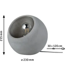 Moderna lámpara de mesa de hormigón Ingram