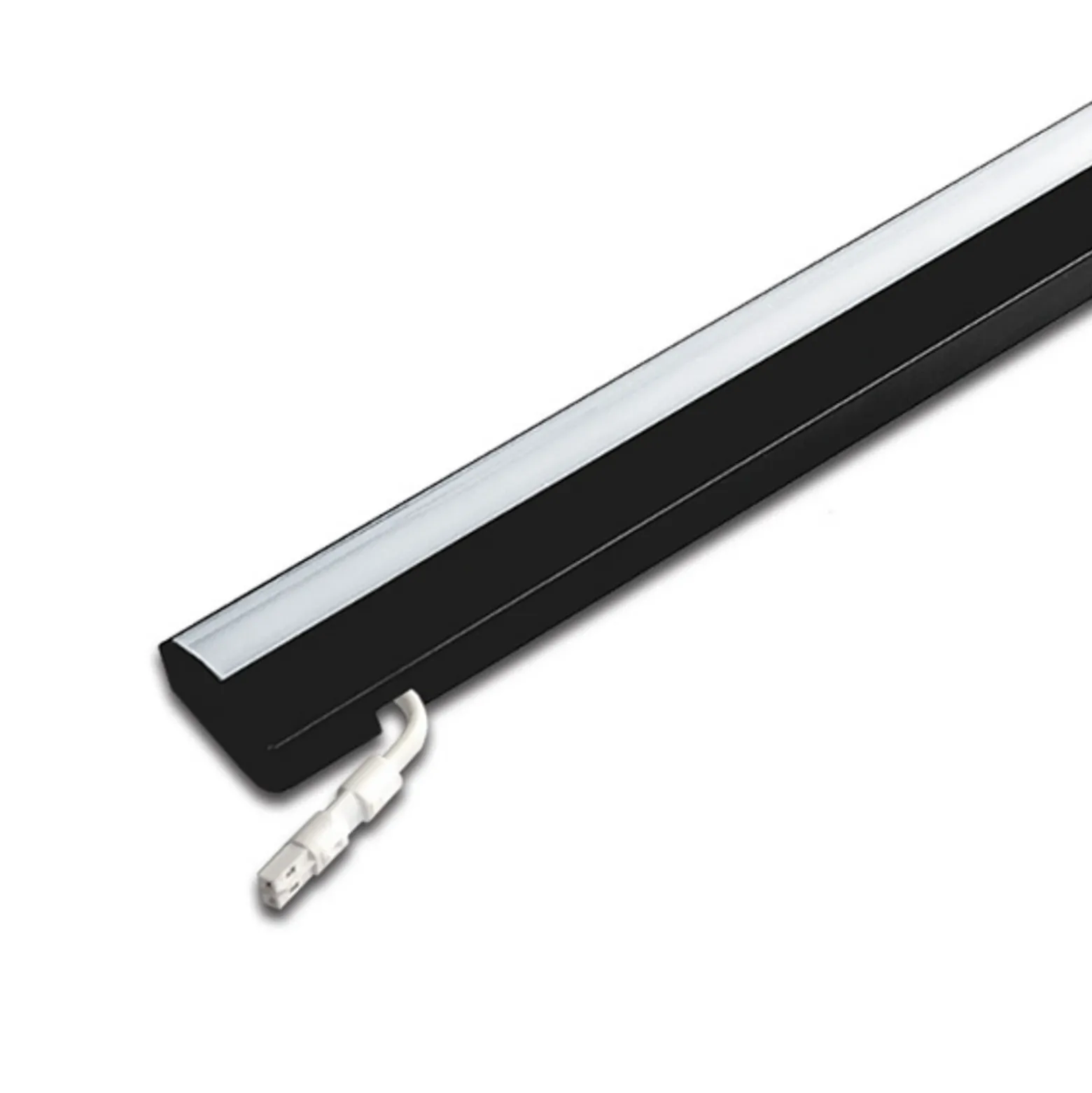 ModuLite F Lámpara LED bajo mueble, negra, 120 cm, 3.000 K aluminio