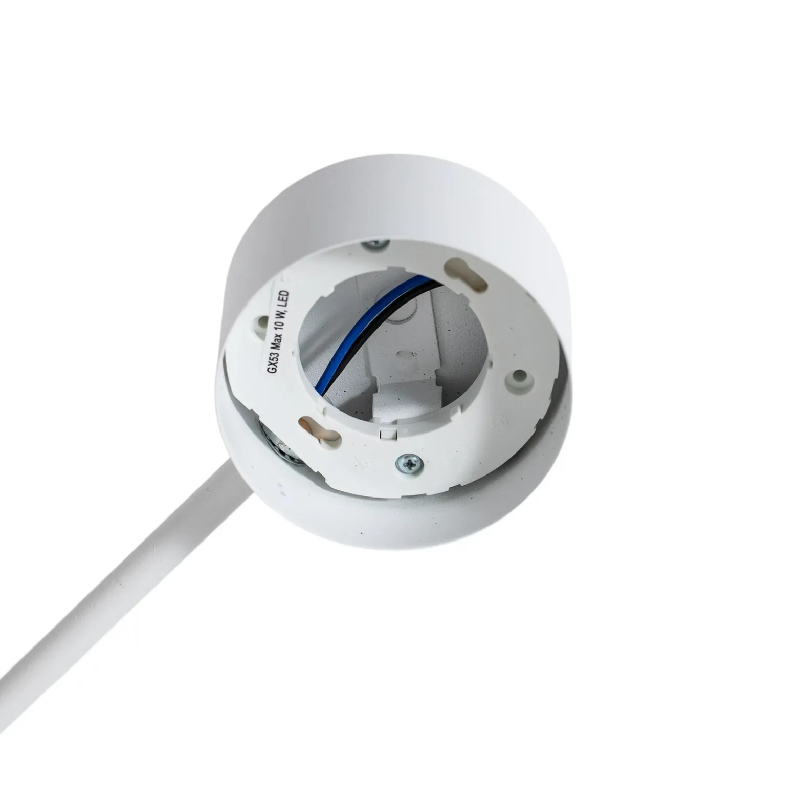 Modus 6 plafón, acero, 6 luces, GX53, blanco