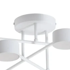 Modus 6 plafón, acero, 6 luces, GX53, blanco