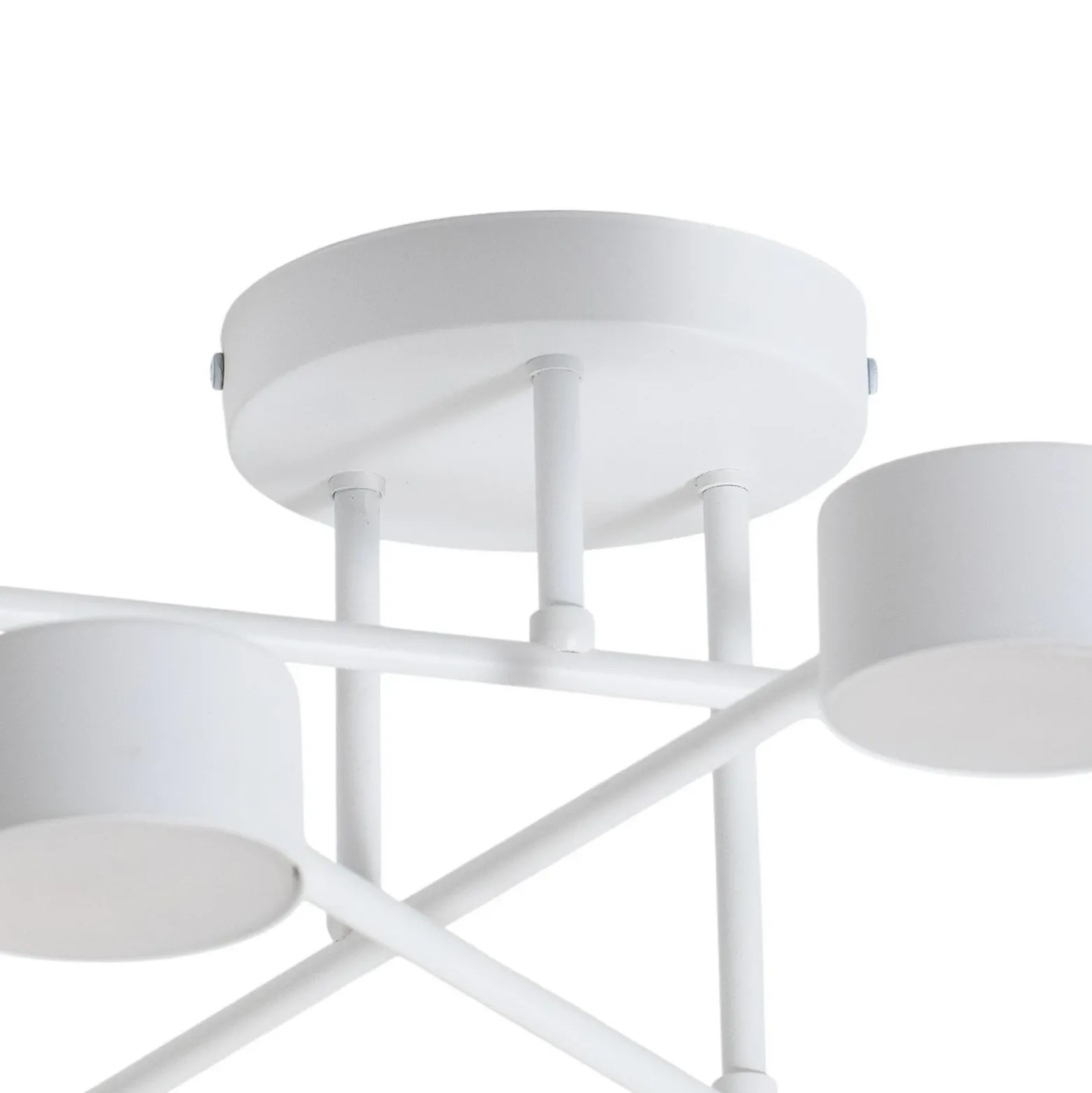 Modus 6 plafón, acero, 6 luces, GX53, blanco