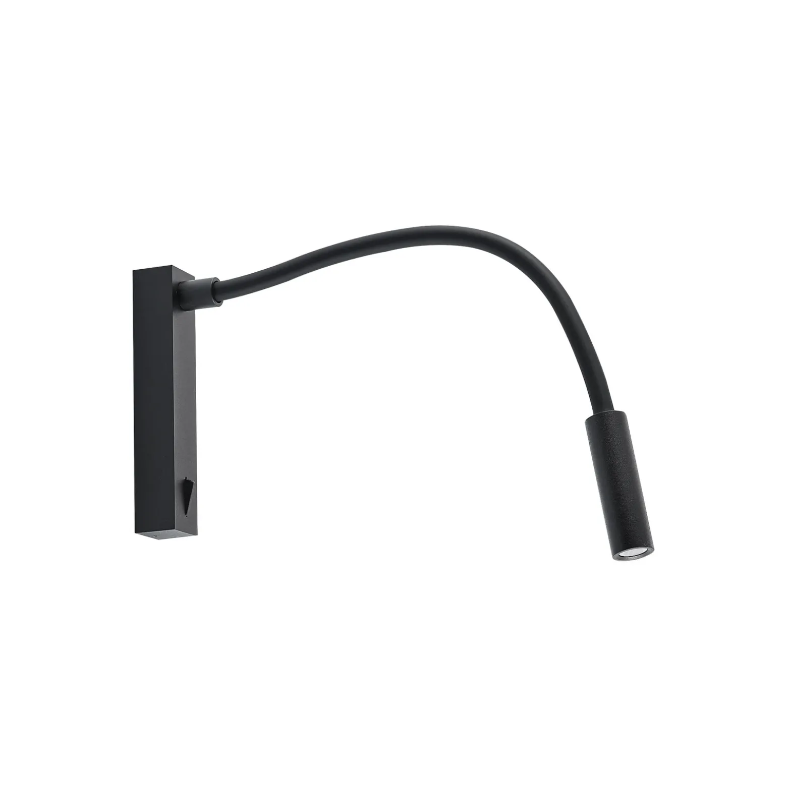 Molto Luce Arok aplique de pared LED, negro, aluminio, proyección 49 cm