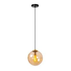 Monsaraz lámpara colgante, Ø 25 cm, ámbar. Cristal, 1 luz