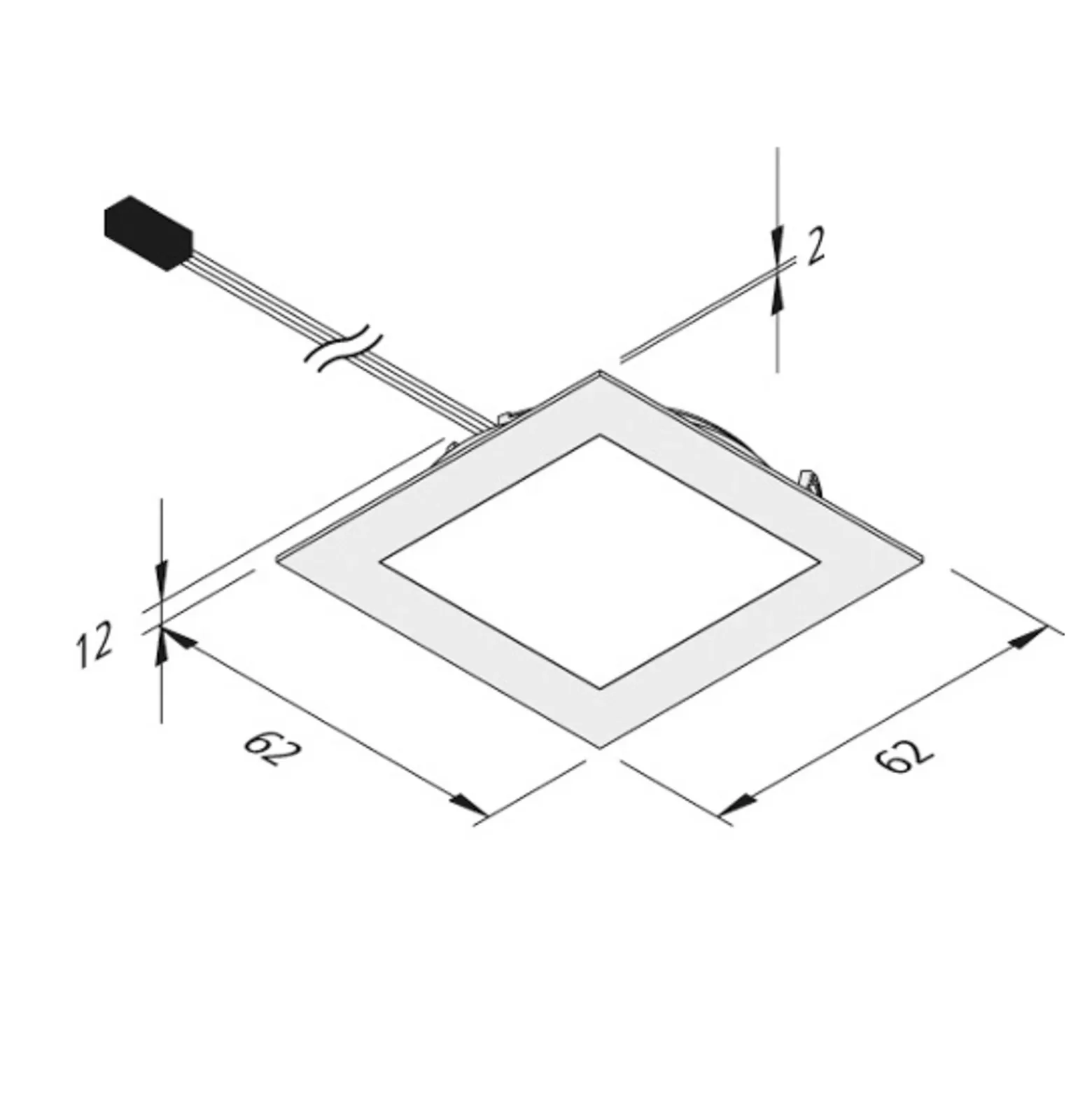 Mueble empotrada LED Dynamic FAQ 58 acero 3W CCT