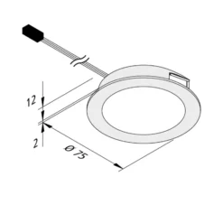 Mueble empotrada LED Dynamic FAR 68 acero 3W CCT