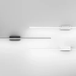 Nala lámpara de espejo LED, blanca, anchura 110 cm, metal