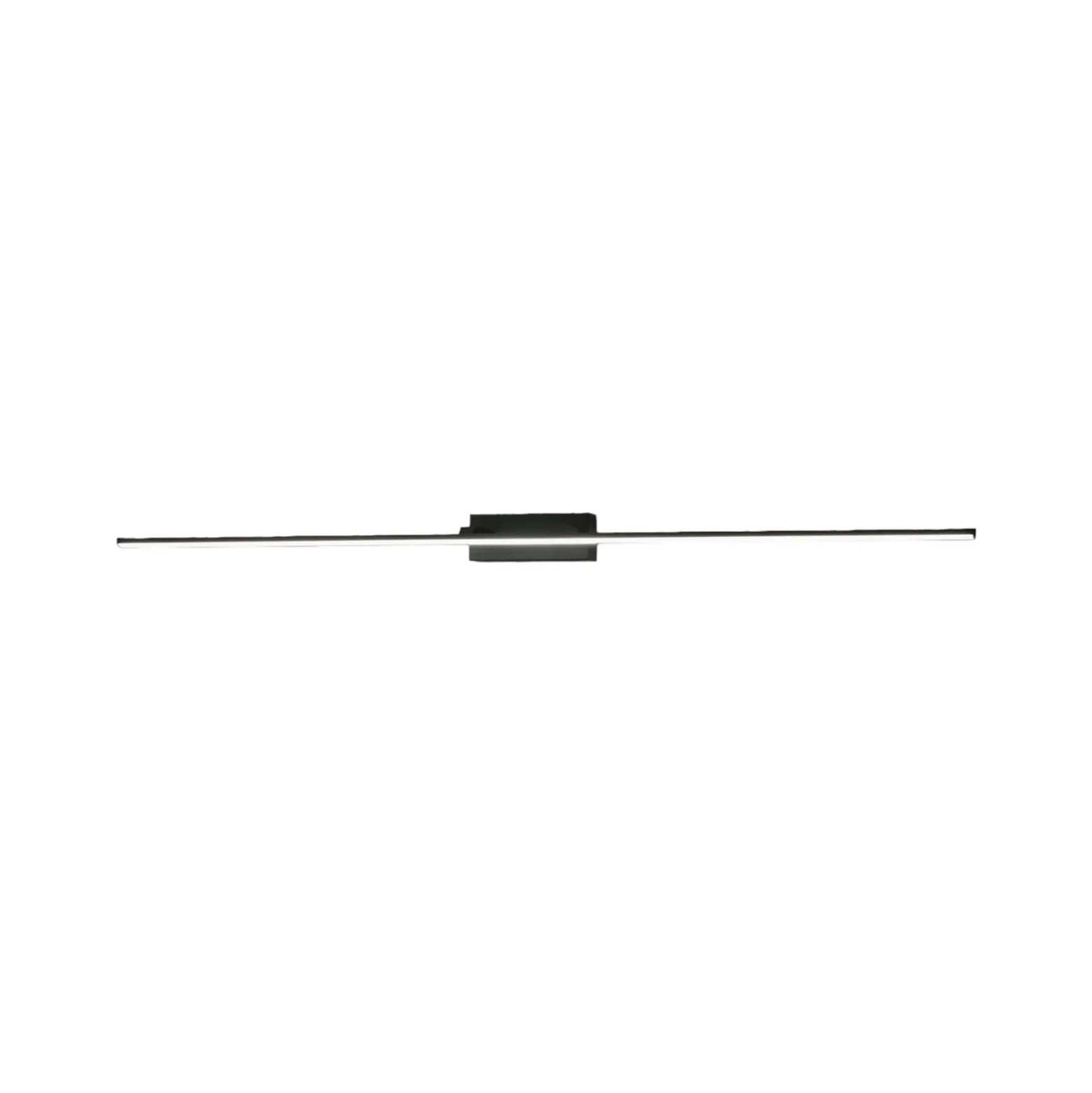 Nala lámpara de espejo LED, negra, anchura 110 cm, metal