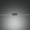 Nala lámpara de espejo LED, negra, anchura 110 cm, metal